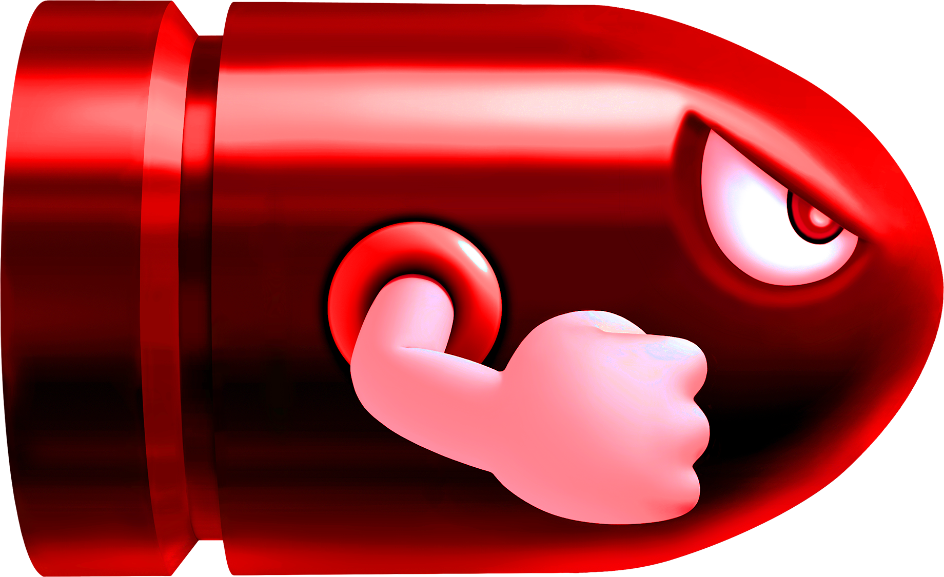 Dry Bones Kart Wii - Mario Bullet Bill Transparent (1840x1125), Png Download
