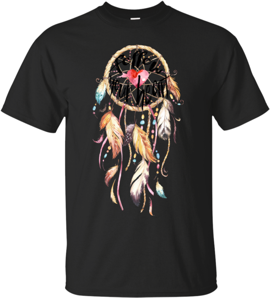 Watercolor Follow Your Heart Dream Catcher With Feathers - Baskettball T-shirt Nothing Beats Basketball (1024x1024), Png Download