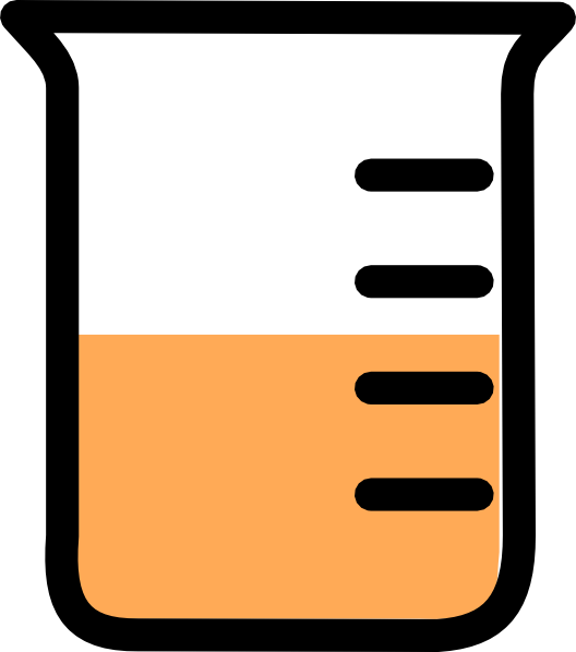 Beaker Clipart - Orange Beaker Clipart (528x598), Png Download