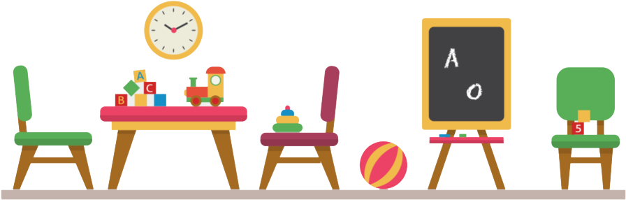 School Png Picture - Kindergarten Classroom Png (1000x330), Png Download