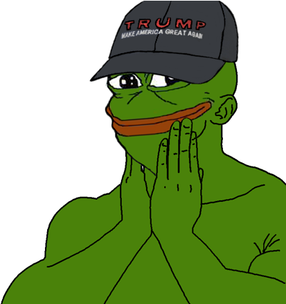 My Grandfather Died And Left Me His Rarest Pepe As - Donald Trump Kek Transparent (600x439), Png Download