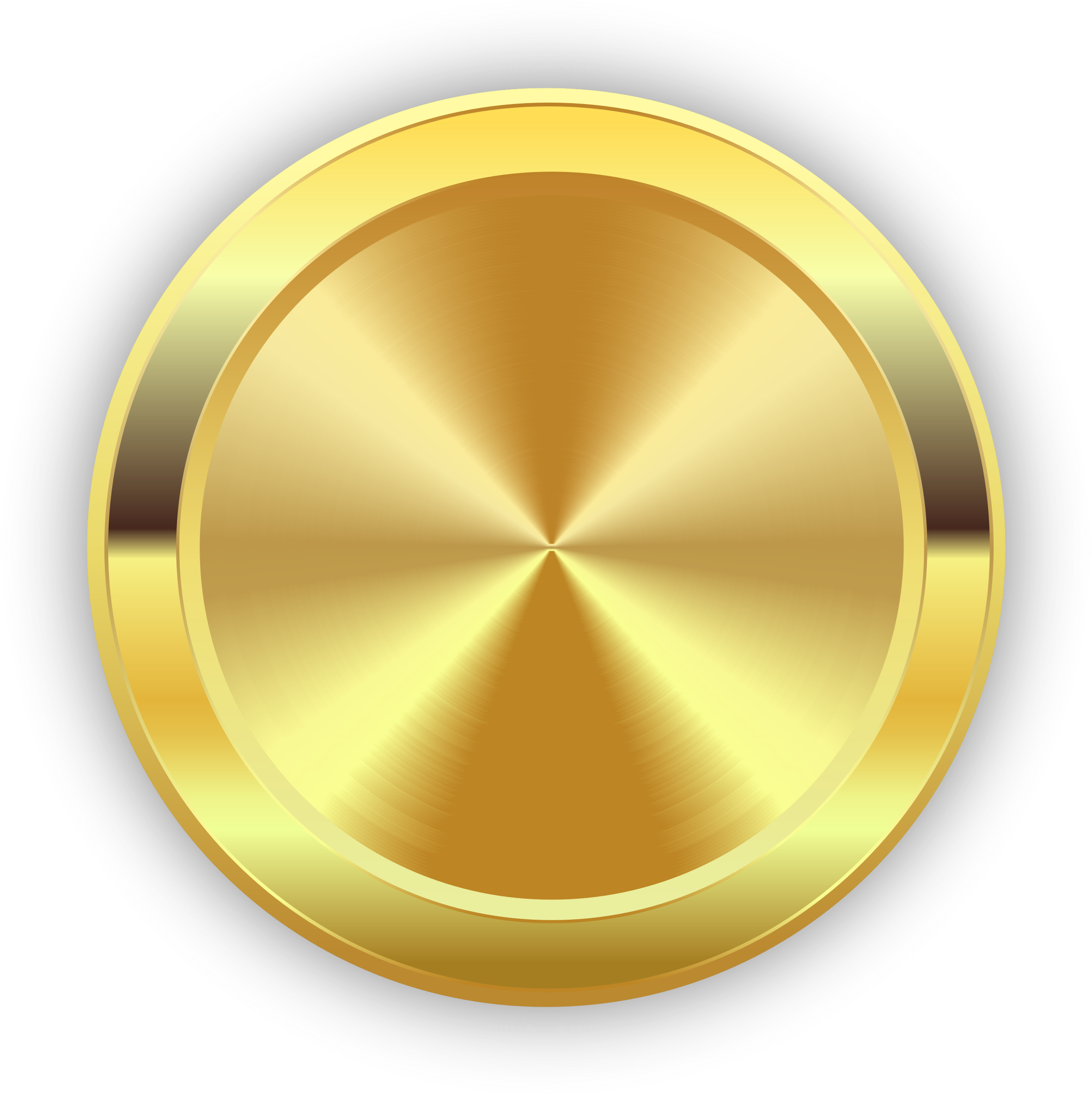 This Free Icons Png Design Of Round Golden Badge (2363x2366), Png Download