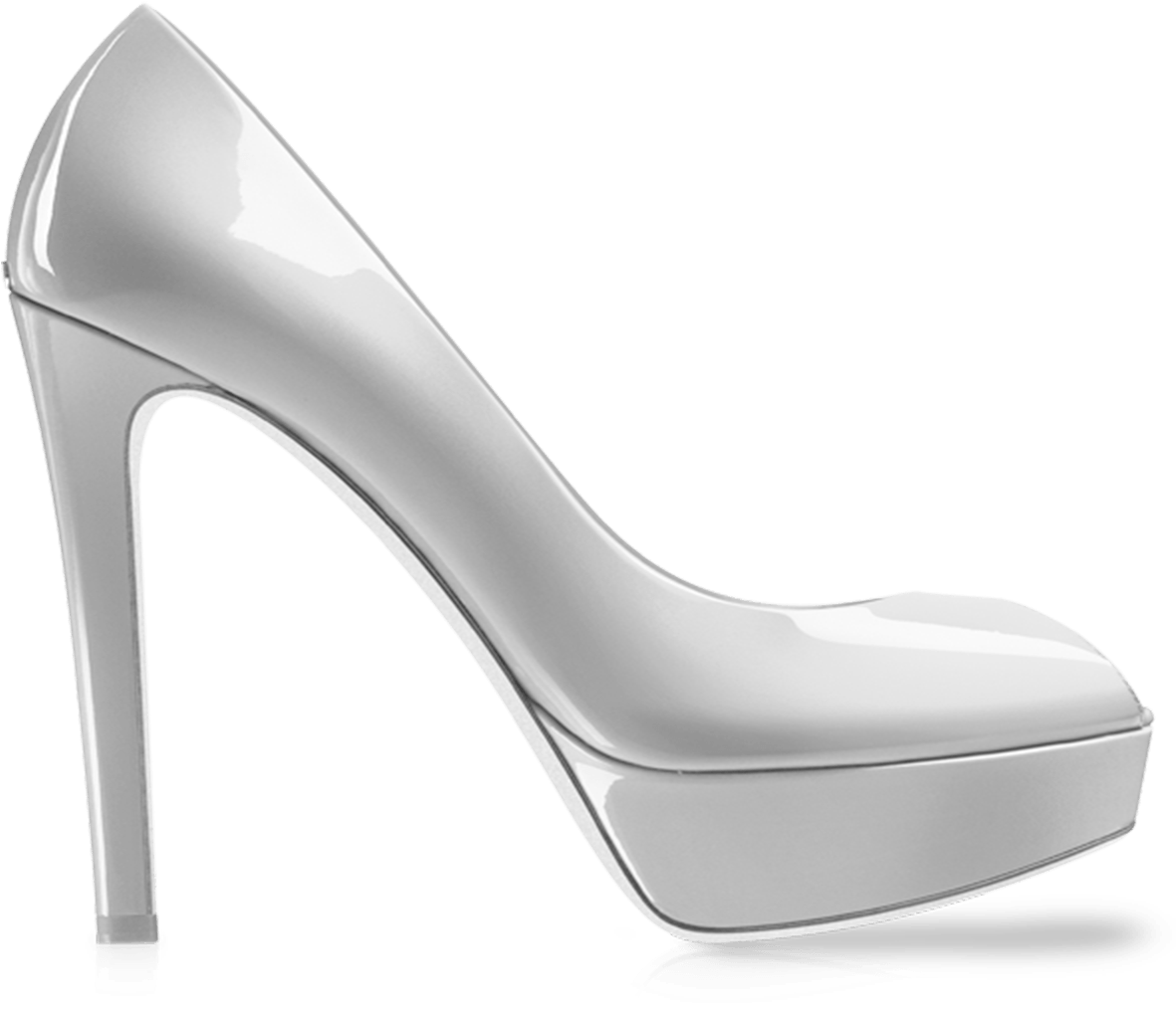 Clothes - White High Heel Transparent Background (1200x1200), Png Download