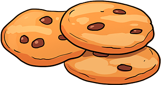 Cartoon Cookie - Cookie Stack Cartoon (450x300), Png Download