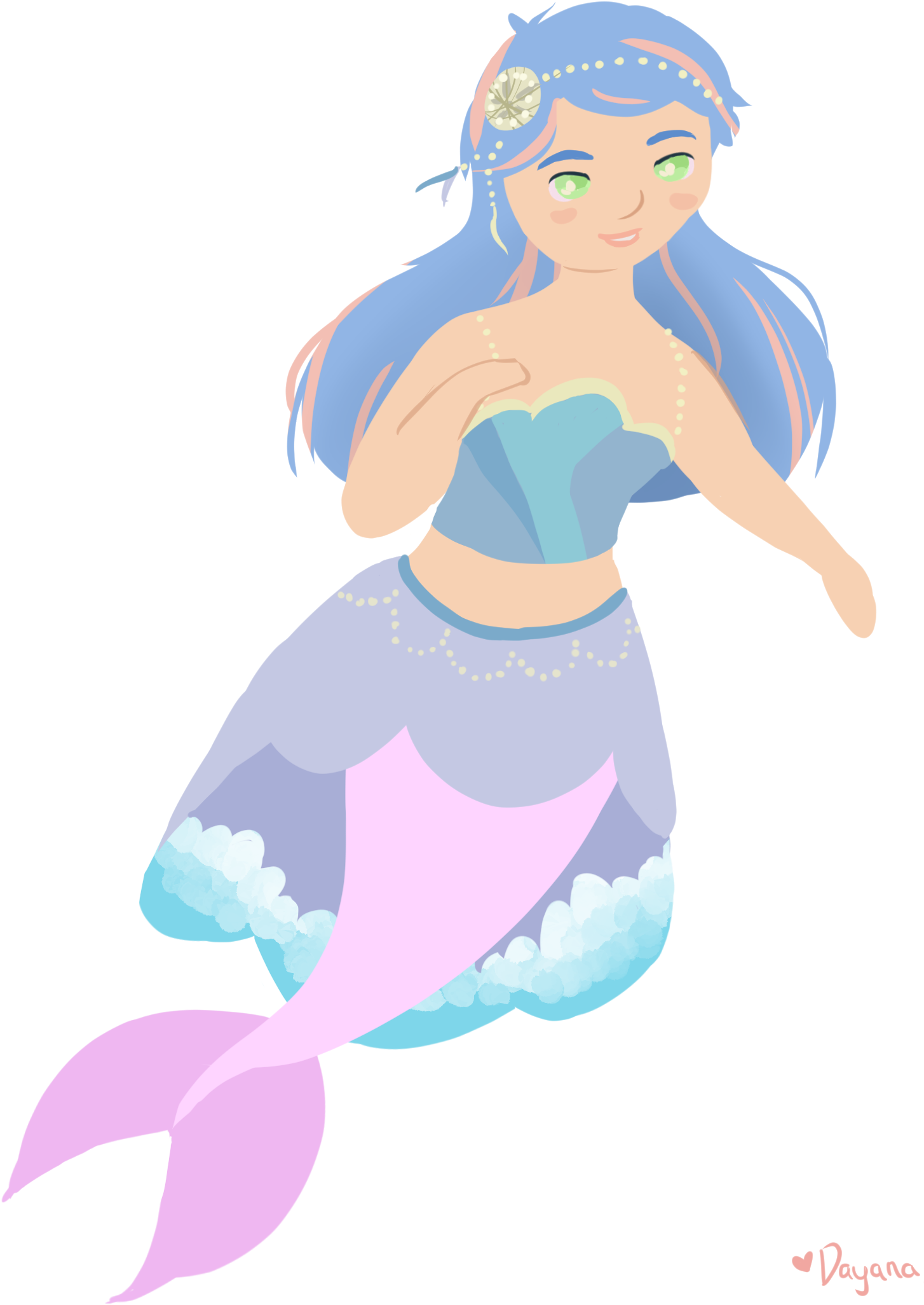 Mermaid Clipart Watercolor - Watercolor Painting (1939x2138), Png Download