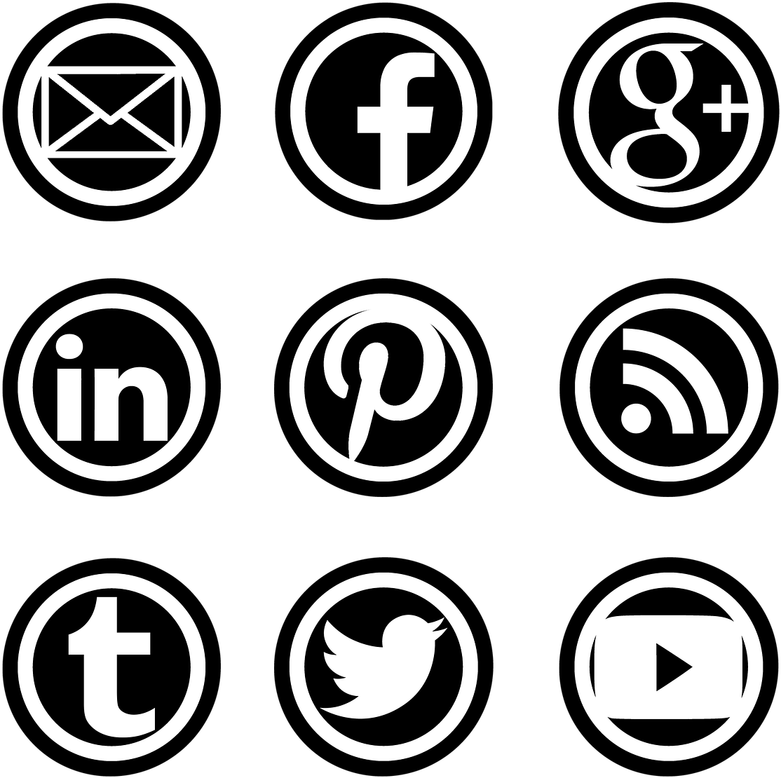 Social Network Icons Buttons - Lavoro Oggi: Le Nuove Assunzioni Ai Tempi Dei Social (1280x1280), Png Download