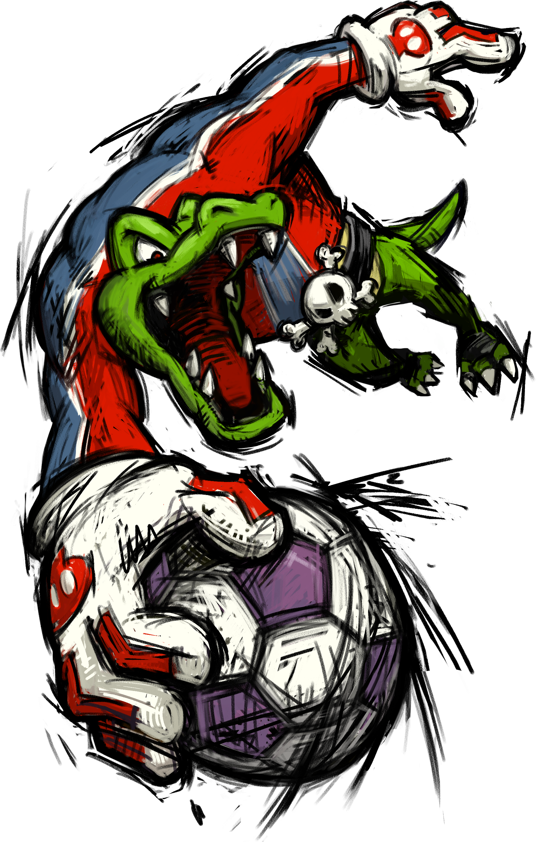 Mario Strikers Charged Super Mario Strikers, Super - Kritter Mario Strikers Charged (1803x2832), Png Download