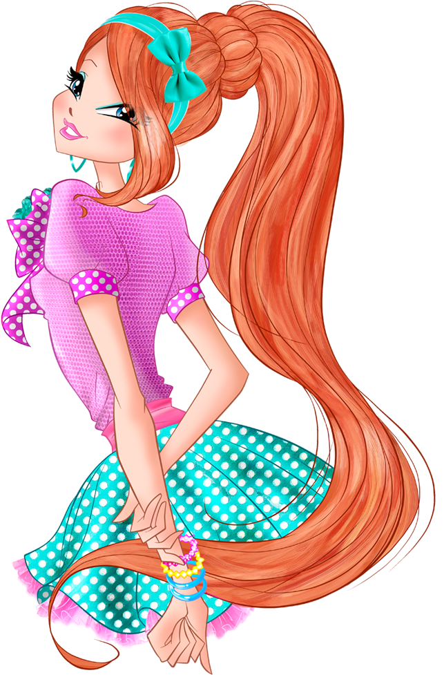 World Of Winx Chef Chic Bloom Strawberry Dotted Outfit - World Of Winx Png (1000x1000), Png Download