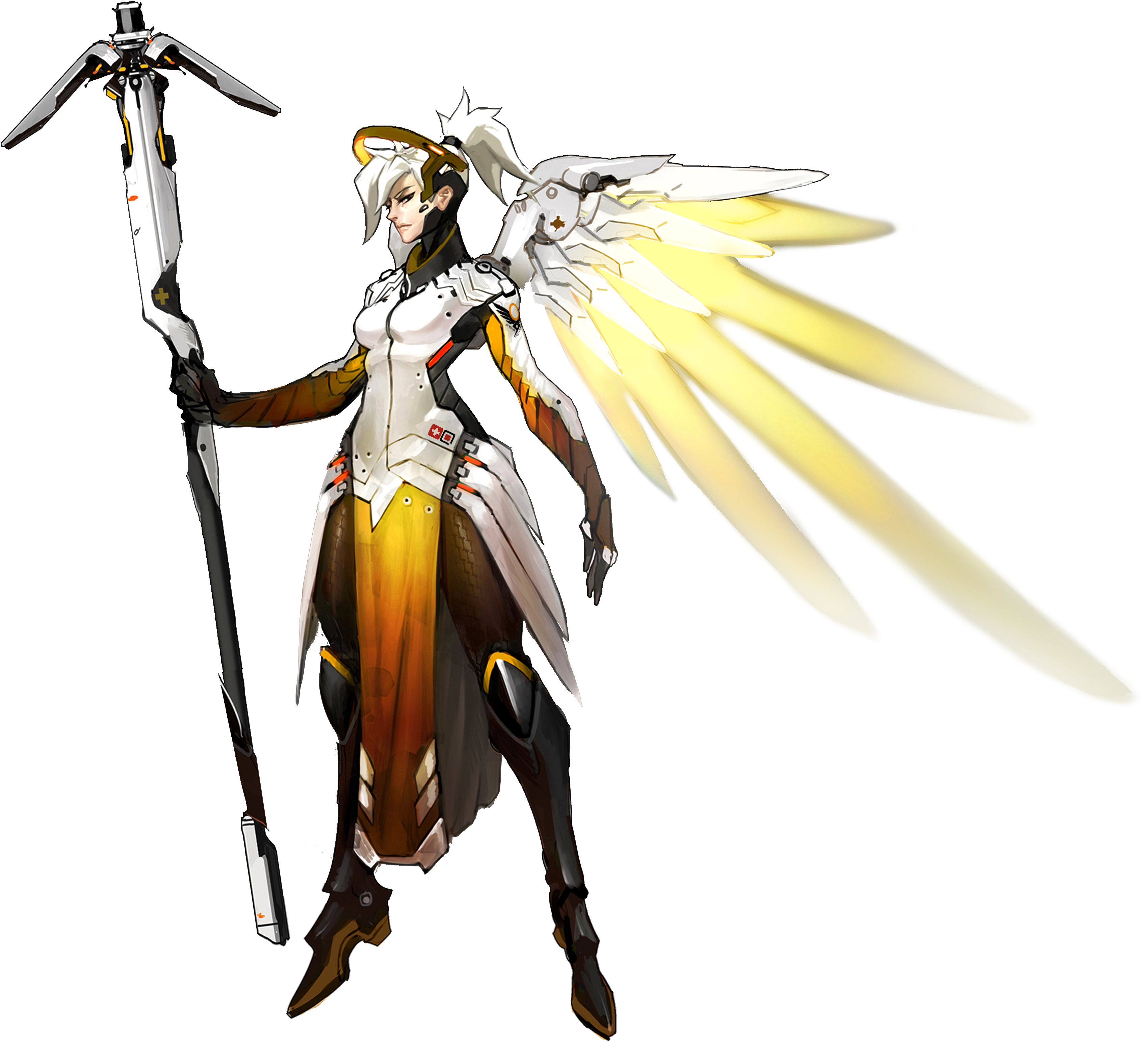 Mercy - Mercy Overwatch (1500x1376), Png Download