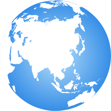 Asia Map Globe Png (450x450), Png Download