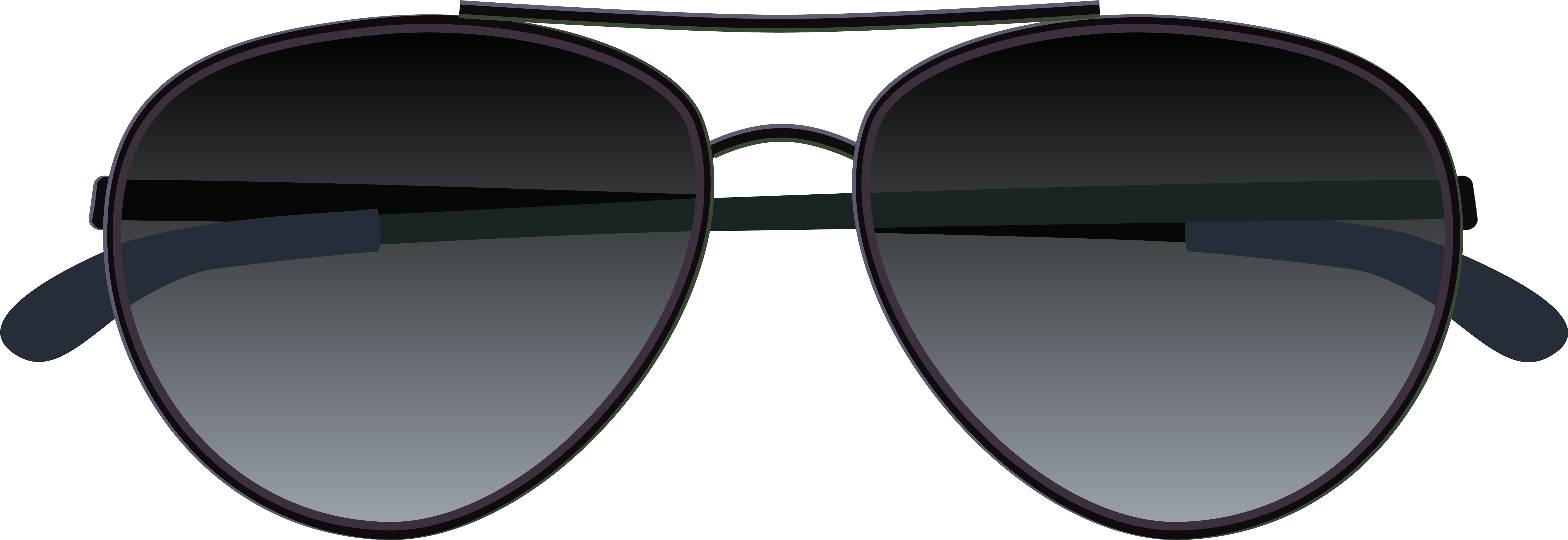 Sun With Sunglasses Clip Art Free Clipart Images - Sunglasses Clipart Transparent (6107x2183), Png Download