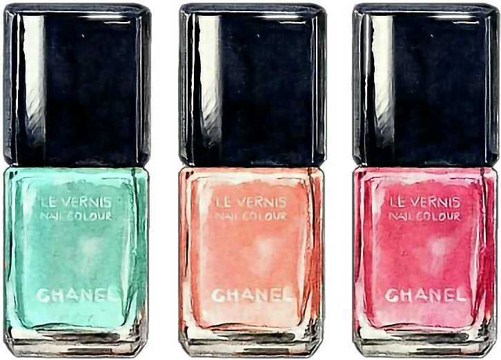 Report Abuse - Watercolor Chanel Nail Polish (726x522), Png Download