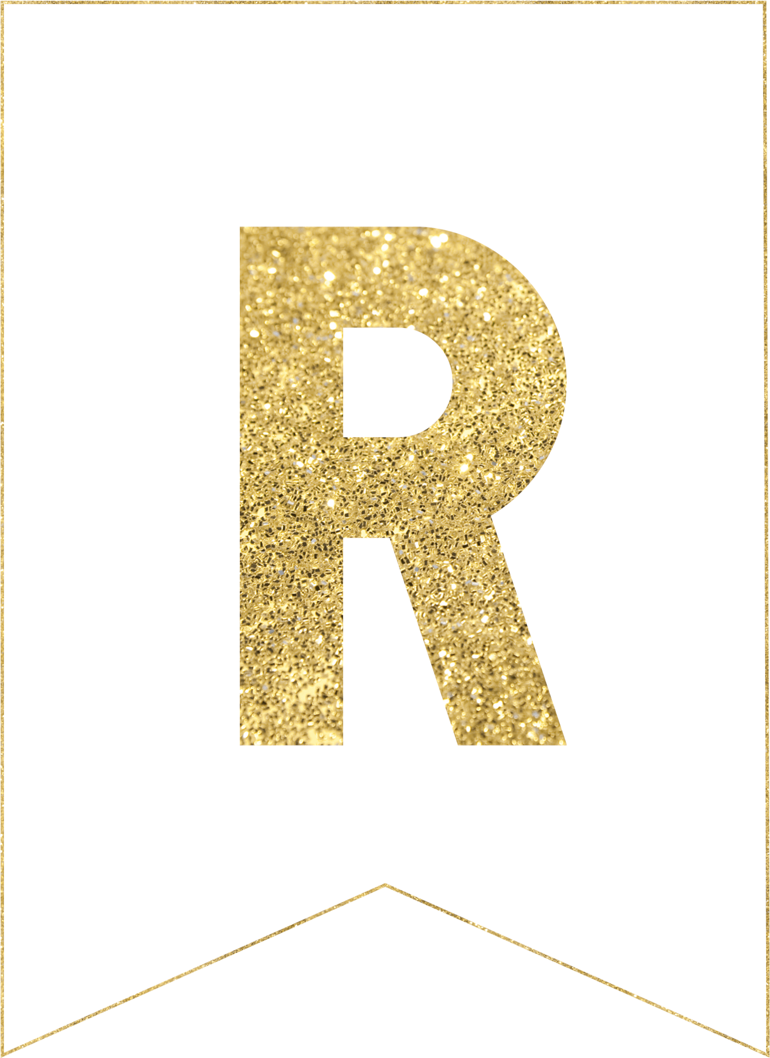 Gold Free Printable Banner Letters Use Our Gold Free - Gold Glitter Texture (1736x2431), Png Download