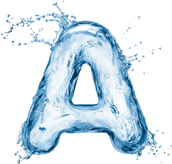 Water Splash Font (595x595), Png Download