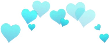 195 Images About Overlays/pngs✖ On We Heart It - Blue Hearts Over Head (500x317), Png Download