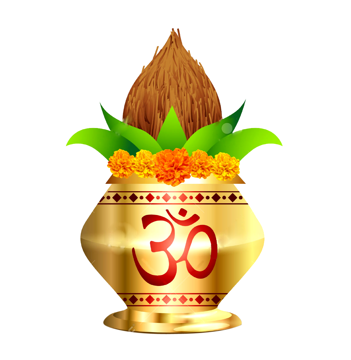 Kalash Vector Free Download (1300x1300), Png Download