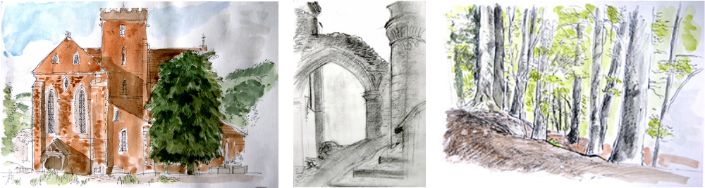 Taking A Rubbing Of A Lino Plate With Watercolour Background, - Illustration (1001x275), Png Download