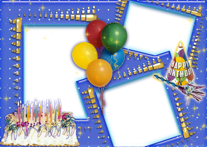 Download Birthday Photo Frame Psd Png Image With No Background Pngkey Com