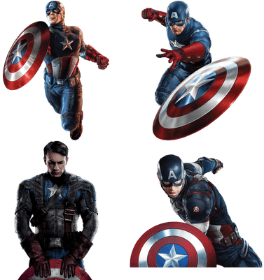 Topo De Bolo Capitao America (400x400), Png Download