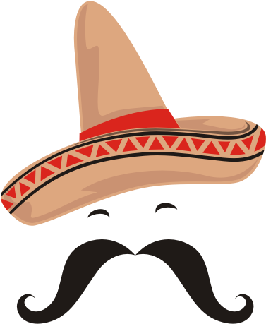 Moustache And Sombrero Png (499x499), Png Download