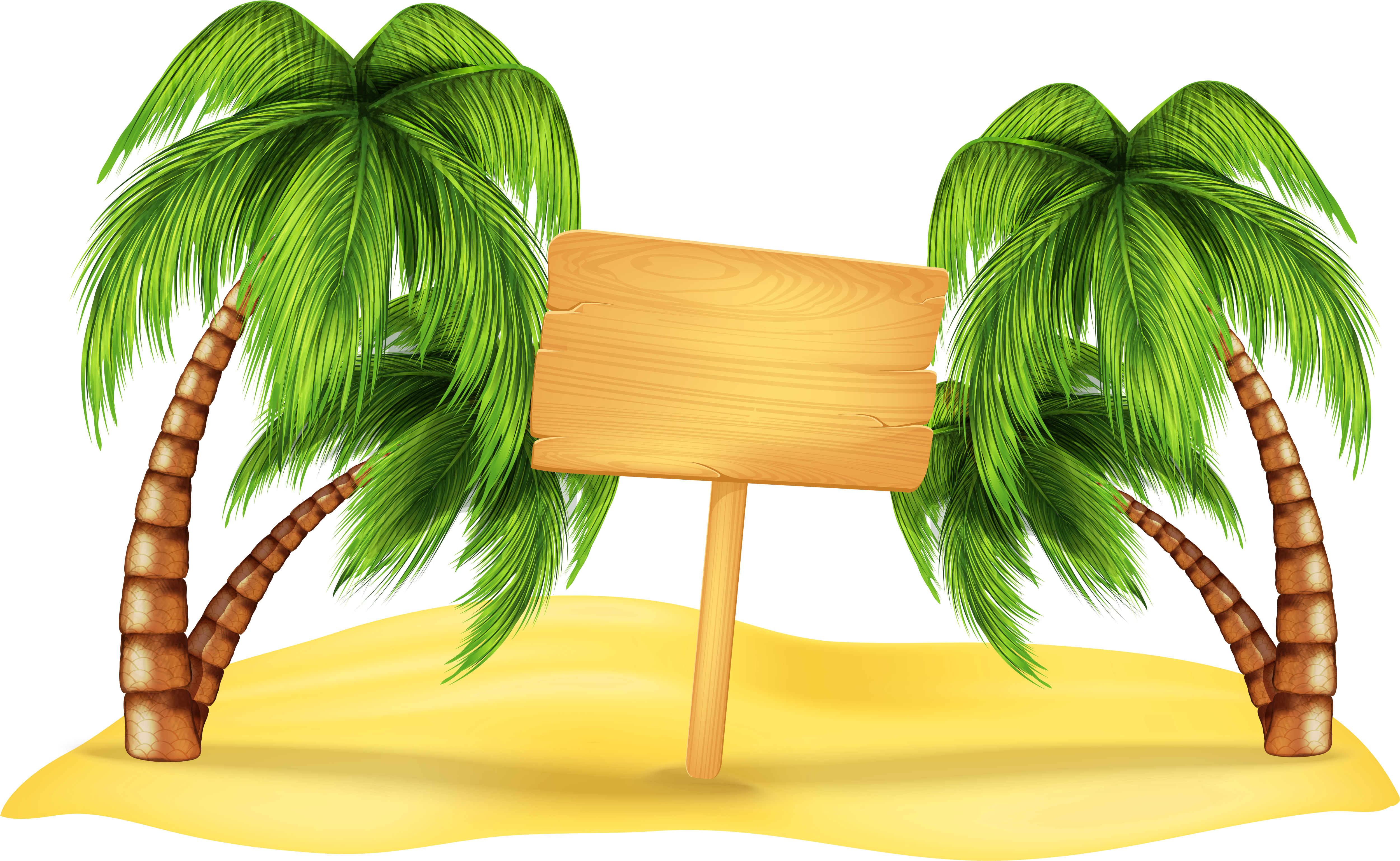 Coconut Tree Clipart Hd Png (5100x3210), Png Download