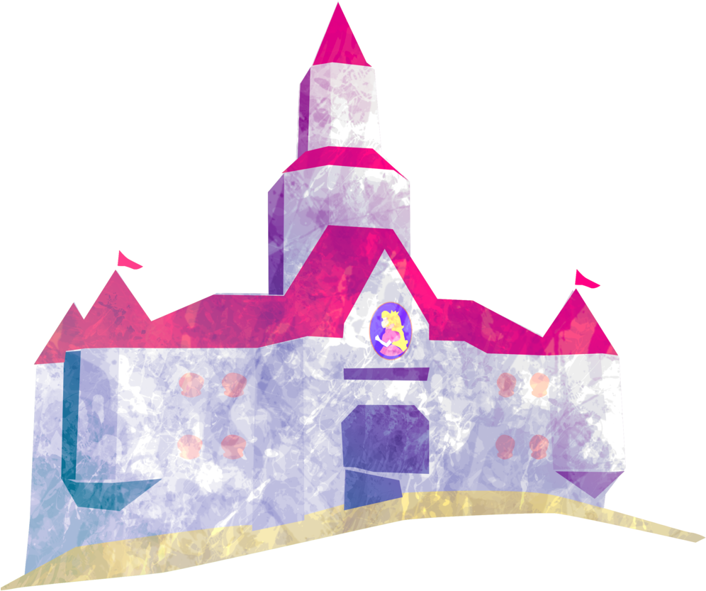Super Mario - Castle (1000x1000), Png Download