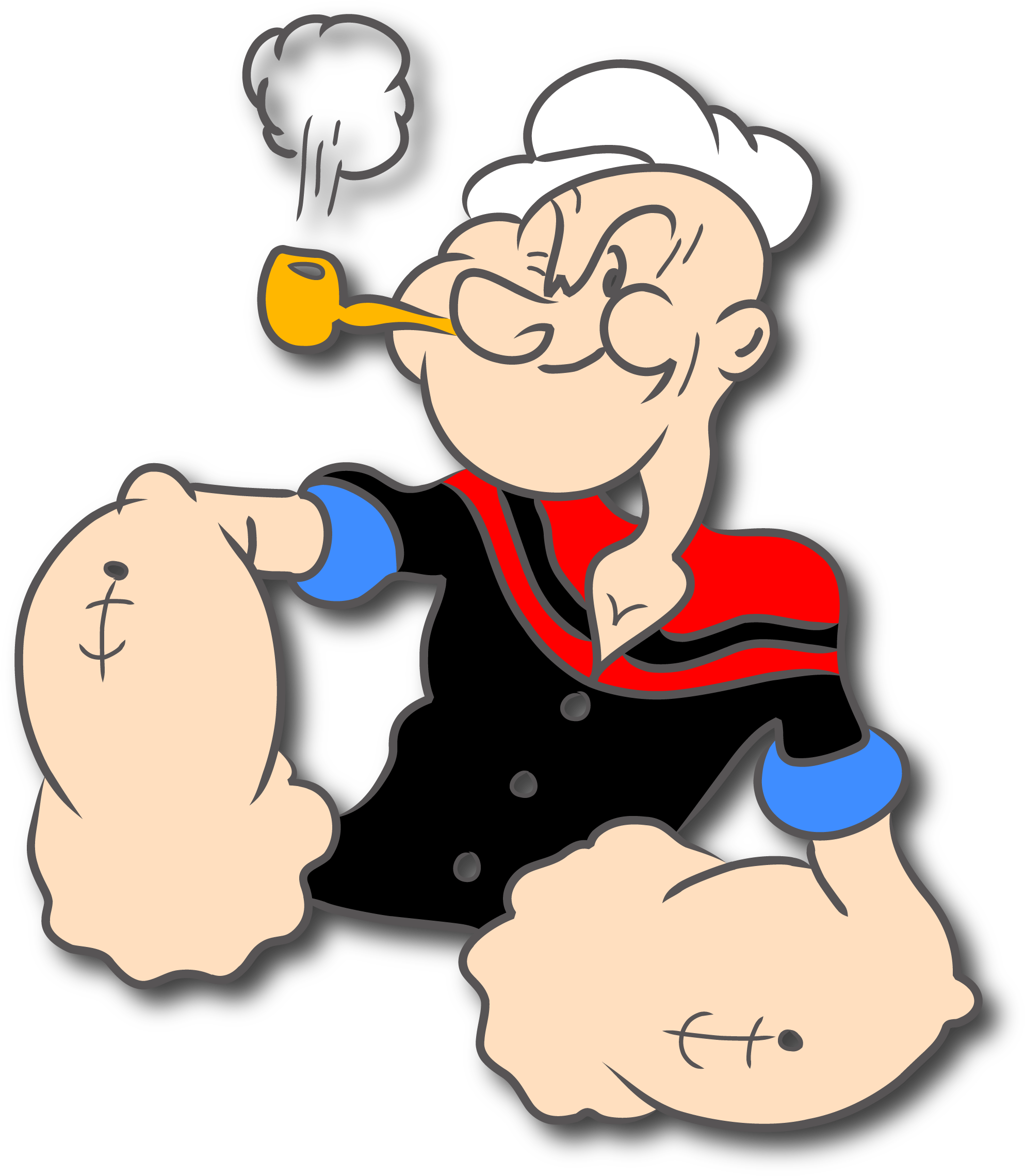 Popeye Cartoon Wallpaper For Android - Popeye The Sailor Png (2002x2293), Png Download