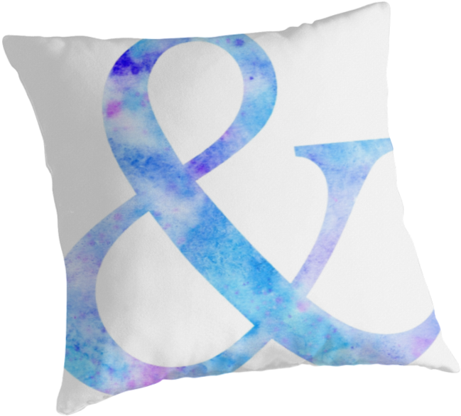 Watercolor Ampersand & Throw Pillow - Faze Clan (875x875), Png Download