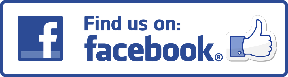 6"find Us On Facebook Decal Sticker (1000x269), Png Download