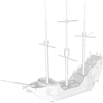 Pirate Ship Model - Portable Network Graphics (480x480), Png Download
