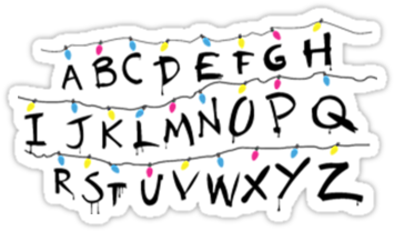Stranger Things Light Alphabet - Stranger Things Button (375x360), Png Download