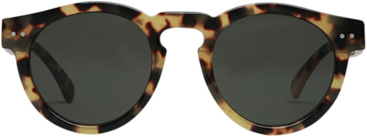 Sunglasses 122910 - Illesteva White Tortoise Ring Leonard (1200x449), Png Download