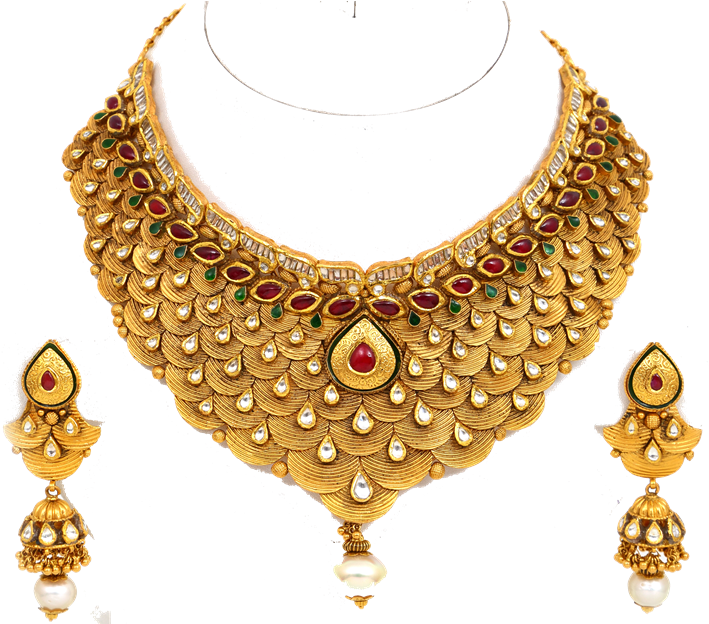 Jewellery Necklace Png Transparent Image - Simple Bridal Gold Necklace Designs Catalogue (800x623), Png Download