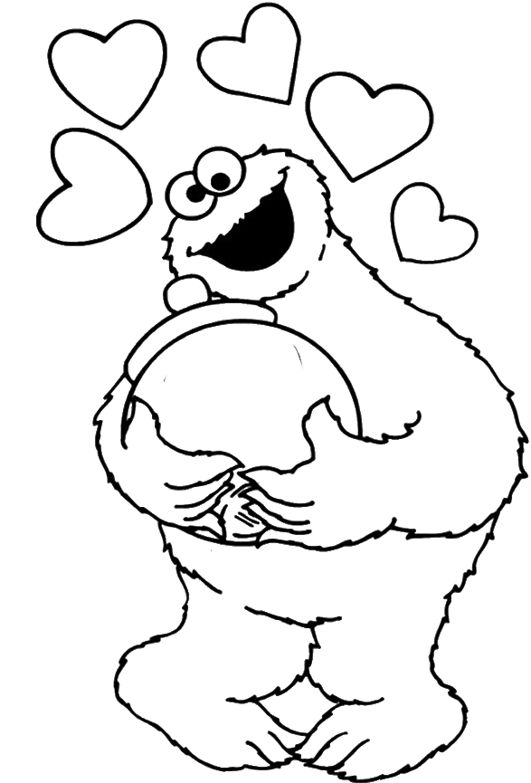Cookie Monster Coloring Page - Cookie Monster Color Pages - Free ...