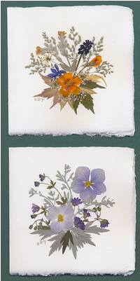 Greeting Cards In Fine Amalfi Paper And Dried Flowers - Craft (400x400), Png Download