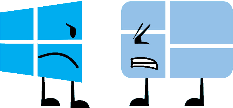 Windows 8-10 Logo Vs Windows 1 Logo - Windows 8 (895x439), Png Download