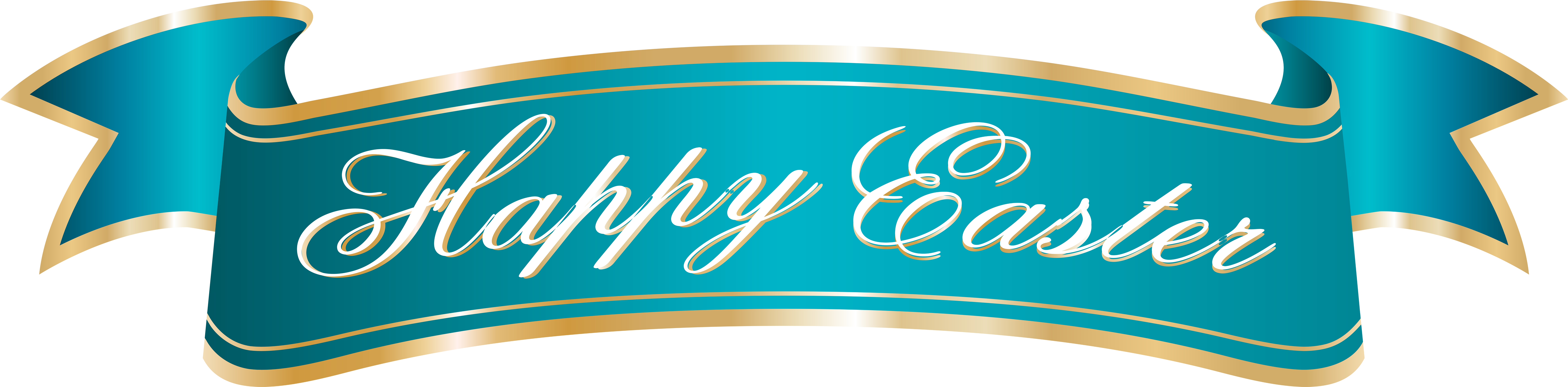 Happy Easter Png Images Jpg Black And White - Happy Easter Banner Clip Art (8000x2075), Png Download