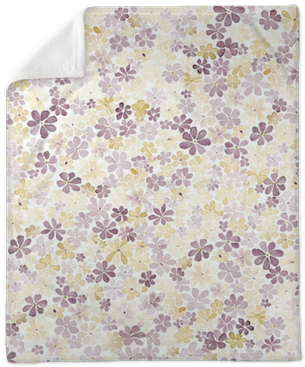 Seamless Pattern With Small Brown And Yellow Flowers - Watercolor Painting (400x400), Png Download