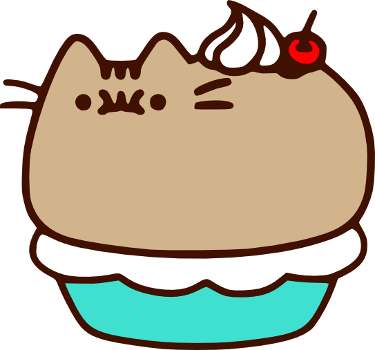 Movies, Personal Use, Pusheen Cherry On Top Rab, - Kawaii Pusheen Cat (543x507), Png Download