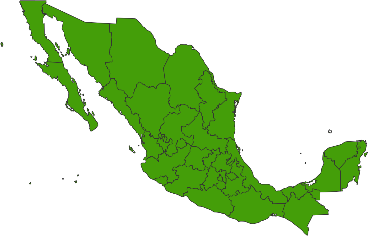 Map Of Mexico - Mexico 2018 Election Map (1200x806), Png Download