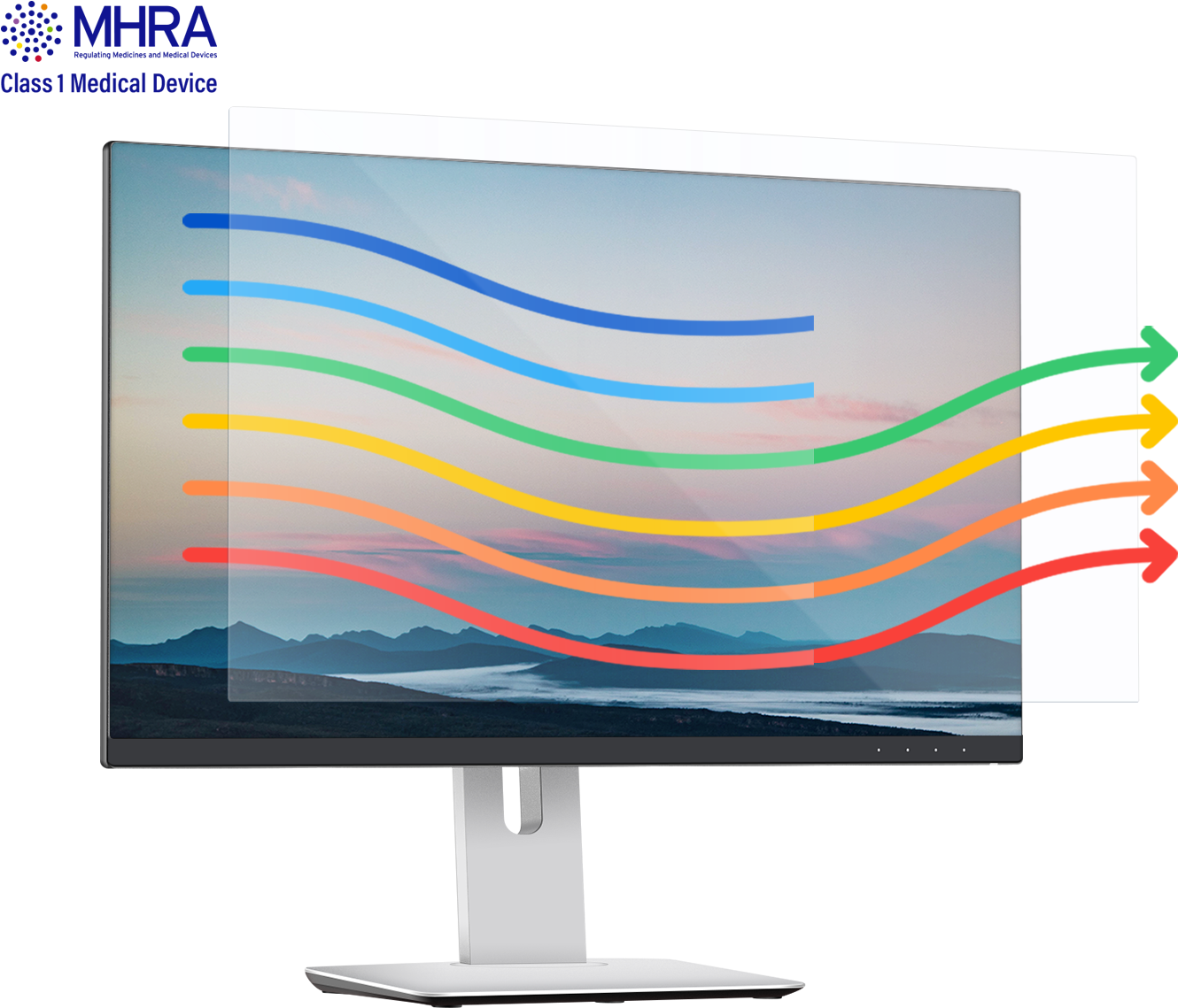Anti Blue Light Screen Filter For Monitor And Laptops - Computer Monitor (1394x1204), Png Download