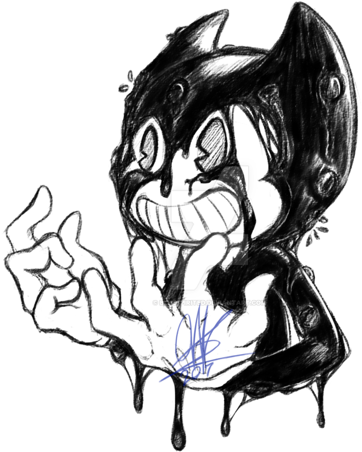 Bendy The Ink Demon By Bluespirited On Deviantart Picture - Bendy Ink Demon Png (1024x1024), Png Download