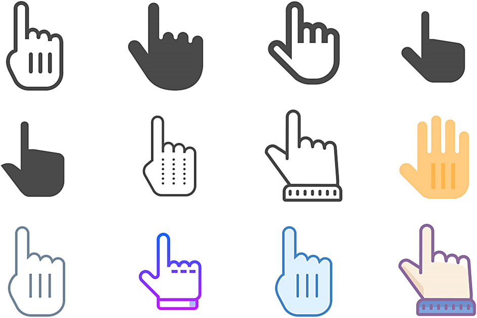 Hand Cursor Free Png Image - Cursor Windows 10 Png (1024x695), Png Download