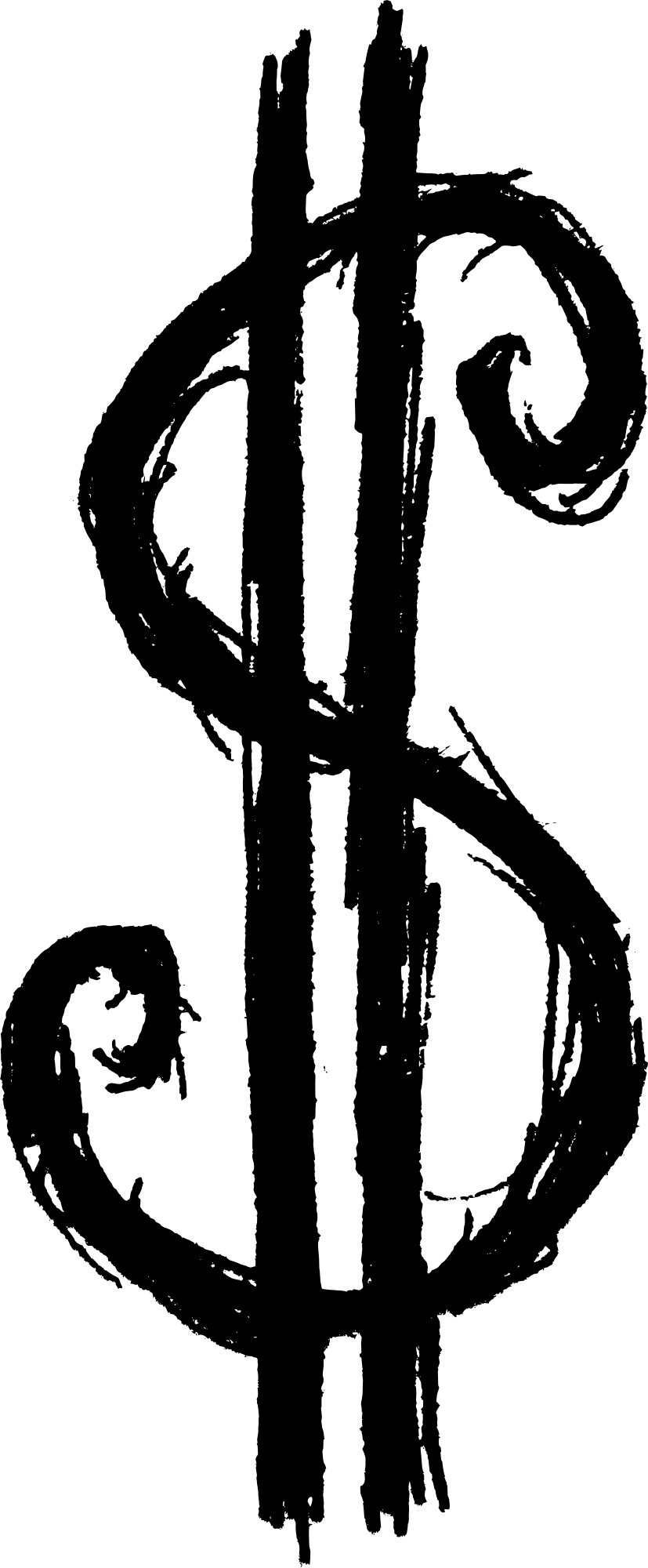 Image - Dollar Sign Drawings (827x2000), Png Download
