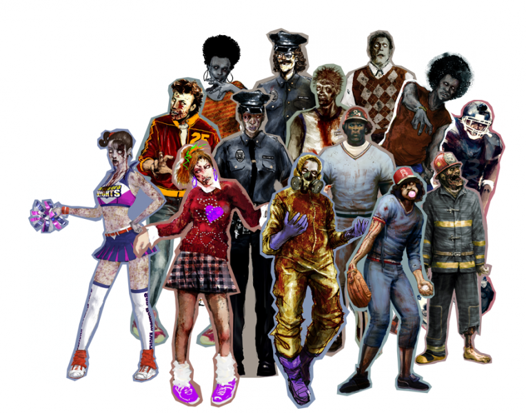 Lollipop Chainsaw Enemies Zombies - Lollipop Chainsaw Zombies (763x600), Png Download