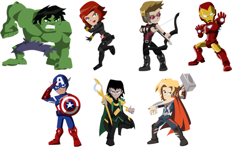 Download Graphic Free Library Avengers By Nightlokison On Deviantart - Avengers Cartoon Characters Png PNG Image with No Background Download Graphic Free Library Avengers By Nightlokison On Deviantart - Avengers Cartoon Characters Png PNG Image with No Background