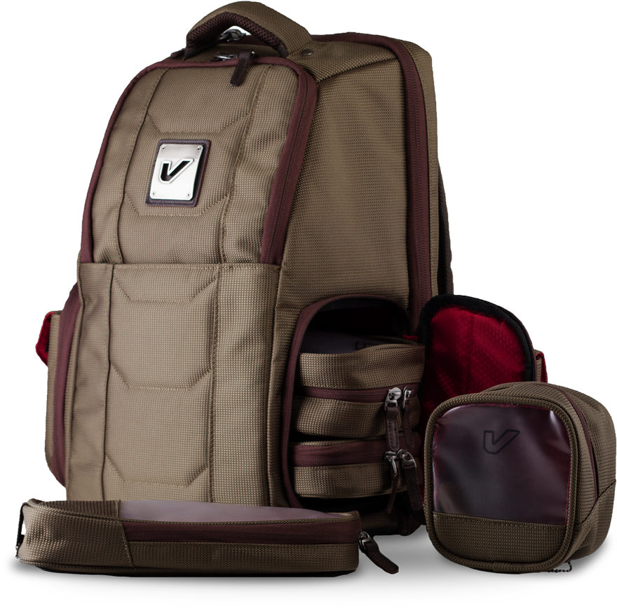 Elite Traveler Backpack - Gruv Gear Club Bag - Elite Pewter/crimson (1000x1000), Png Download