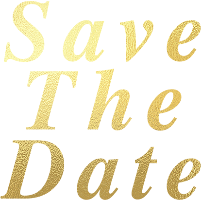 Download Save The Date - Gold (600x429), Png Download