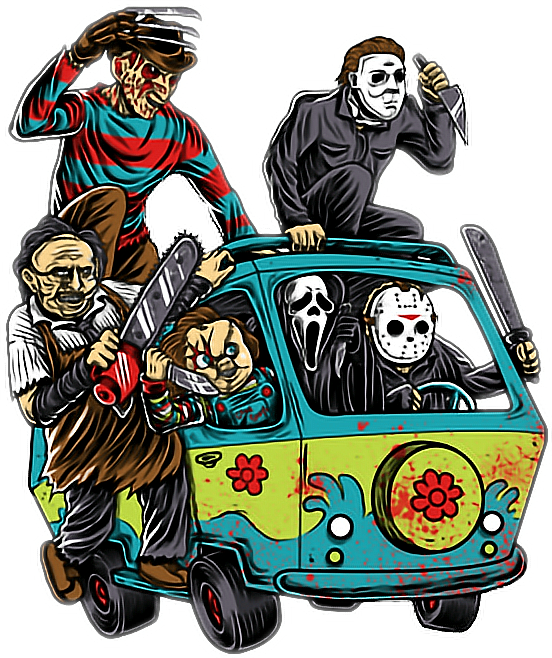 Fte Freddykrueger Jason Chainsawmassacre Scooby-doo - Massacre Machine (552x658), Png Download