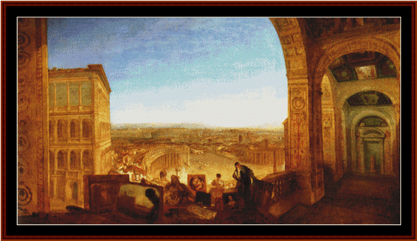 Rome From The Vatican - Jmw Turner Rome From The Vatican (599x600), Png Download